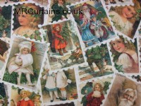 Christmas Stamps (Christmas Fabric) by Chatham Glyn Fabrics